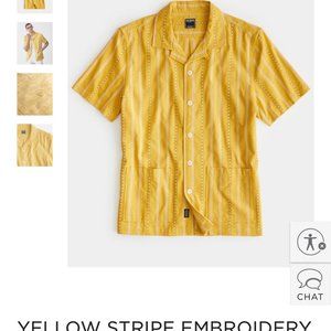 New Todd Snyder Short Sleeve Button Down, Yellow (New with tags)